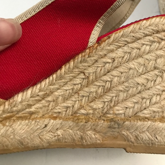 J. Crew Canvas & Raffia Wedges NWOT - Picture 7 of 7